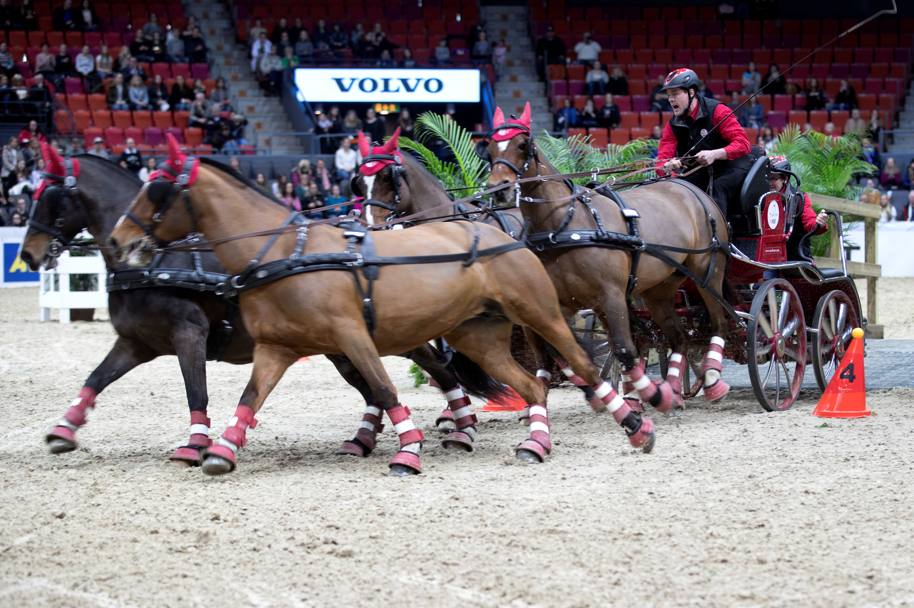 Gothenburg Horse Show. In azione lo svizzero Jerome Voutaz. Scandinavia. (Reuters)